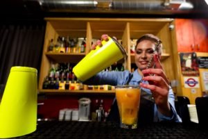 Bartender at a Casino Party